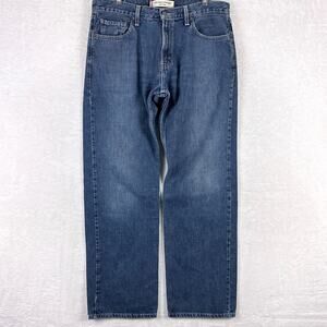 VTG Levis 529 Jeans Mens 34x34 Blue Faded Baggy Low Straight Skate Grunge Y2K